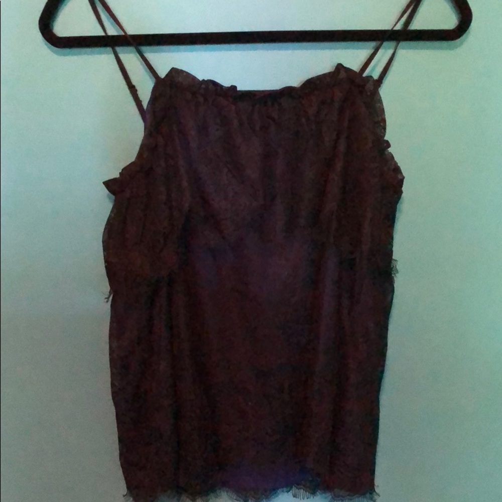 Black silkie lace tank top 5 for $25